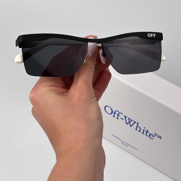 Off-White RIMINI Sunglasses – Black Semi-Rim Frame | Model OERI095F 1007 - Picture 2 of 9